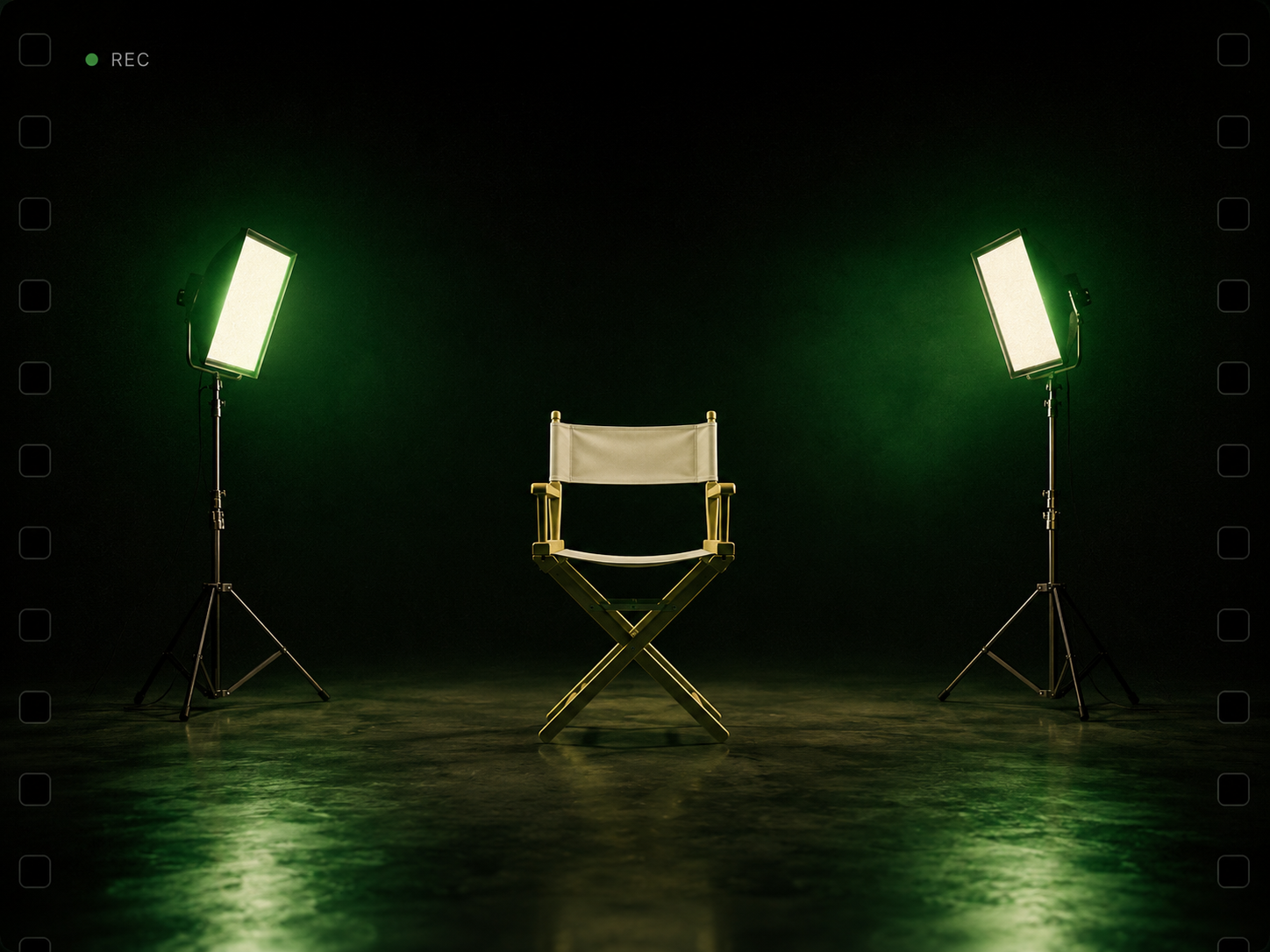 ADJP Creative production studio — camera monitor on set
